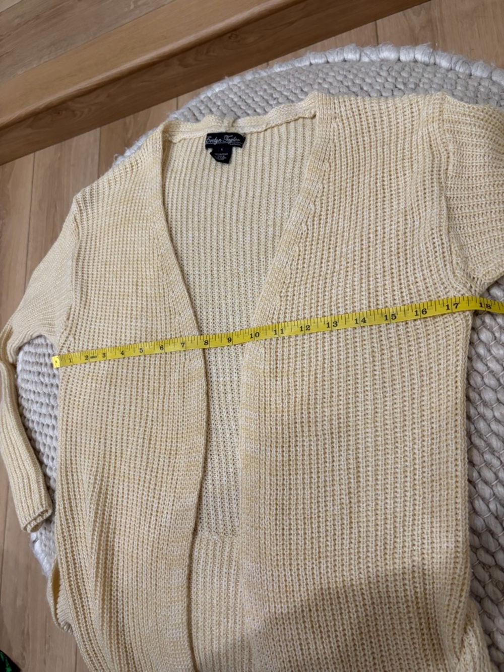 Cream Ribbed Knit Duster Cardigan - Picture 3 of 11